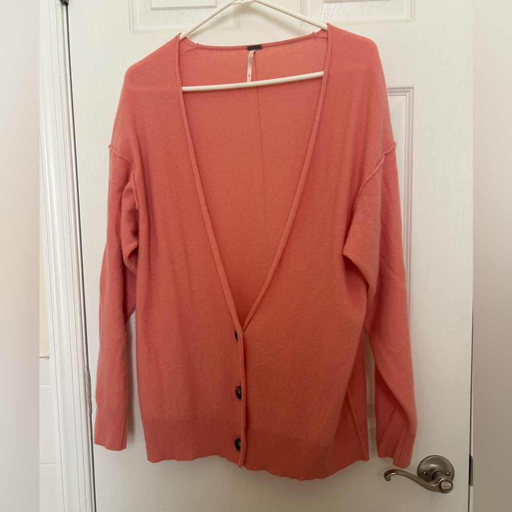 Free People School Boy Cashmere Cardigan